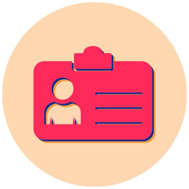 Kimlik kartı. Basit resimleme