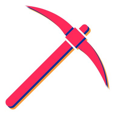 Balta simgesi. Beyaz arkaplanda izole edilmiş web tasarımı için ortaçağ silah vektör simgelerinin izometriği