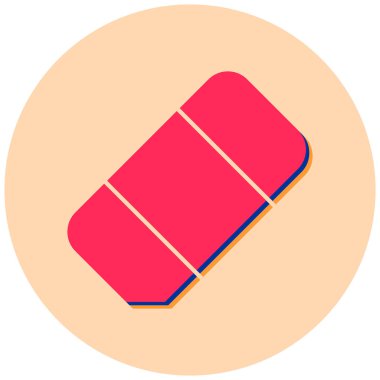 Silgi. Web simgesi basit illüstrasyon