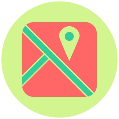 Harita iğnesi. Basit resimleme