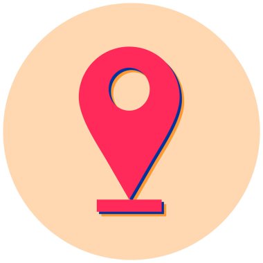 Harita iğnesi. Basit tasarım