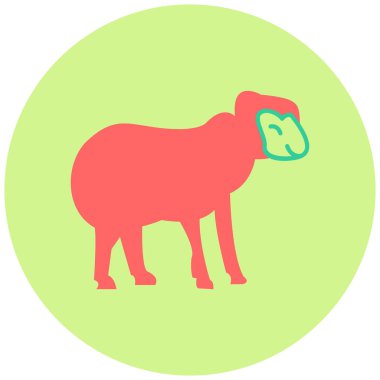 Koyun. Web simgesi basit illüstrasyon