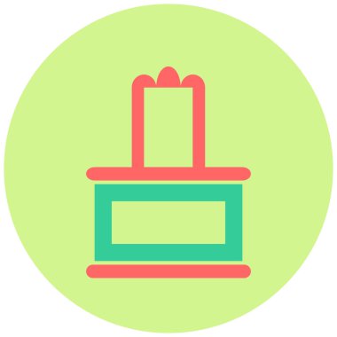 Yargıç Masa. Web simgesi basit illüstrasyon