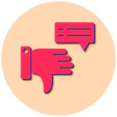 Hoşlanmıyorum. Web simgesi basit illüstrasyon