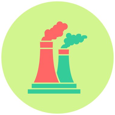 Elektrik santrali. Web simgesi basit illüstrasyon