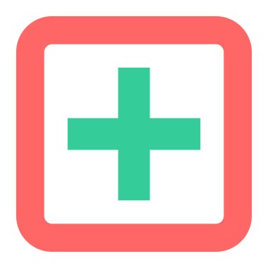 Tıbbi ve sağlık konsepti vektör simgesi.