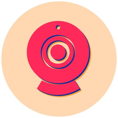 Kamera. Web simgesi basit illüstrasyon