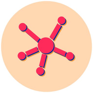 Molekül. Web simgesi basit tasarım