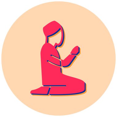 Dua et. Web simgesi basit illüstrasyon