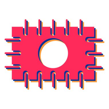 Dairesel testere simgesinin vektör illüstrasyonu