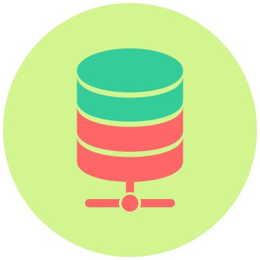 veritabanı. Web simgesi basit illüstrasyon