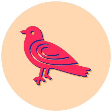 Kuş. Web simgesi basit illüstrasyon