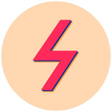 Yıldırım. Web simgesi basit illüstrasyon