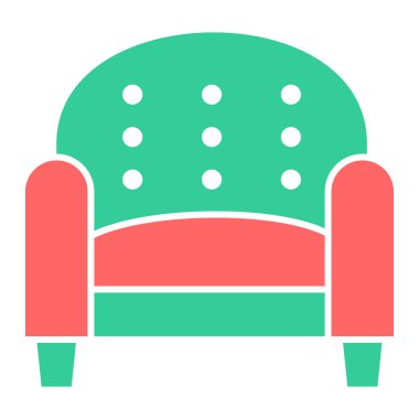 Kanepe. Web simgesi basit illüstrasyon