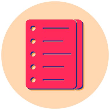 Not defteri. Web simgesi basit illüstrasyon