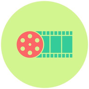 film makarası ikon vektör illüstrasyonu