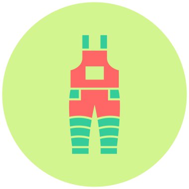 Bahçıvan Takım Elbisesi düz vektör simgesi