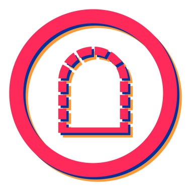 Tünel. Web simgesi vektör illüstrasyonu