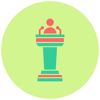 Podyum. Web simgesi basit illüstrasyon