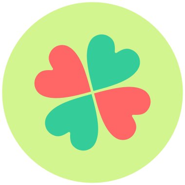 Yonca. Web simgesi basit illüstrasyon