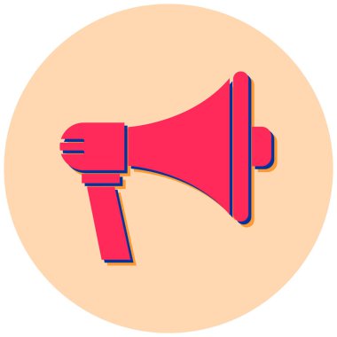 Megafon. Web simgesi basit illüstrasyon