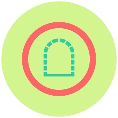 Tünel İşareti simgesinin vektör illüstrasyonu