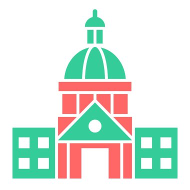 Üniversite. Web simgesi basit illüstrasyon