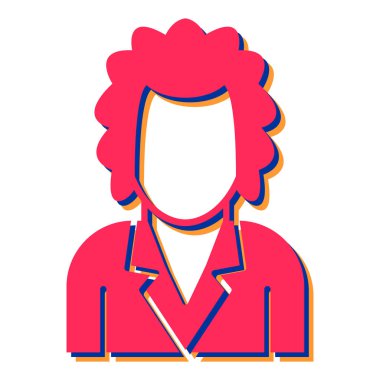 Şapka avatar karakter vektör illüstrasyon tasarımlı kadın