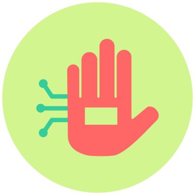 Kablolu Eldiven. Web simgesi basit illüstrasyon