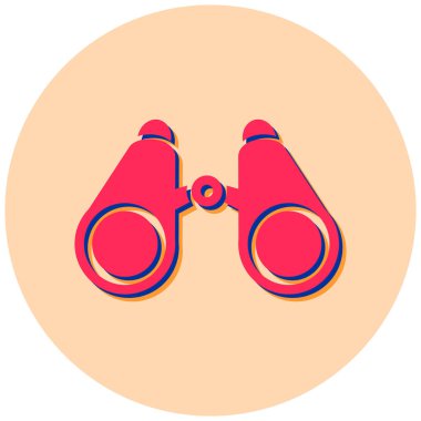 Dürbün. Web simgesi basit tasarım