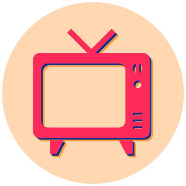 Televizyon. Web simgesi basit tasarım