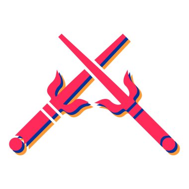 Ateş ikonu. vektör illüstrasyonu