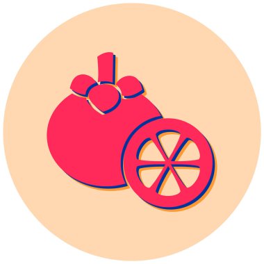 Karpuz. Web simgesi basit illüstrasyon