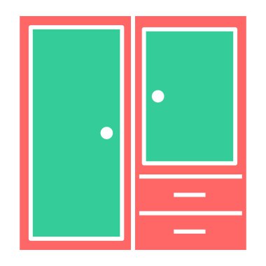 Gardırop. Web simgesi basit illüstrasyon