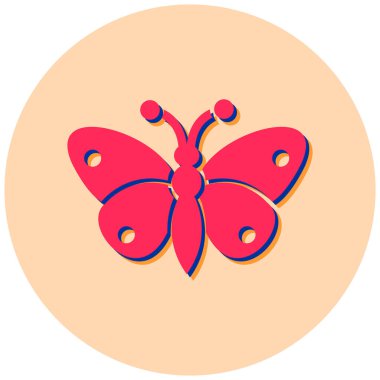 Kelebek. Web simgesi basit illüstrasyon