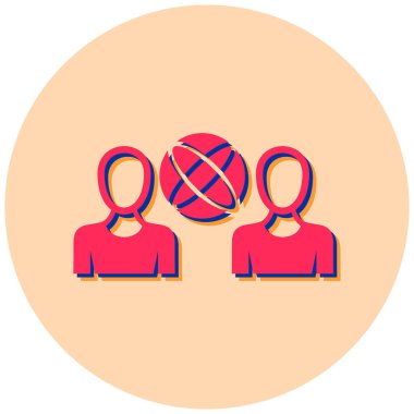 İnsanlar iletişim kurar. Web simgesi basit illüstrasyon