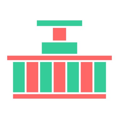 bina simgesi, vektör illüstrasyonu basit tasarım 