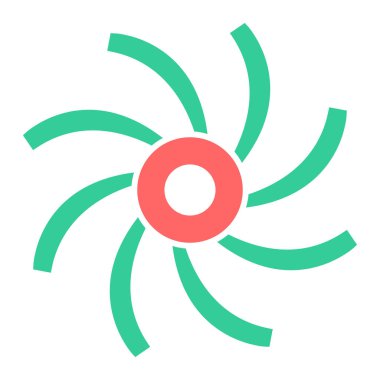 Pervane. Web simgesi basit illüstrasyon