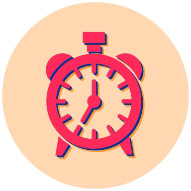 Alarm saat simgesi vektör illüstrasyonu