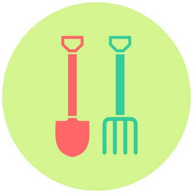 Bahçe araçlarının vektör illüstrasyonu simgesi