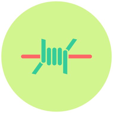 Dikenli tel simgesinin vektör çizimi