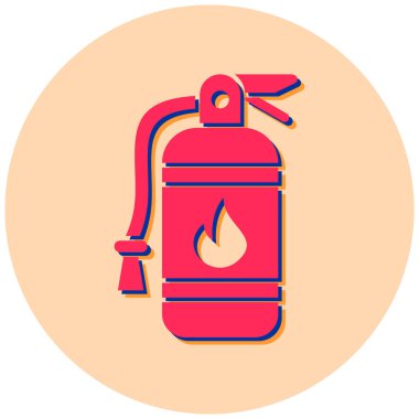 Yangın söndürücüsü. Web simgesi