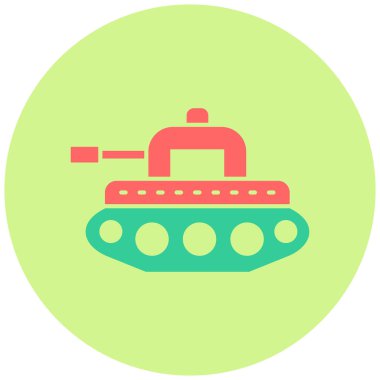 tank. Web simgesi basit illüstrasyon