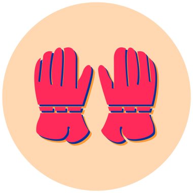 Eldiven. Web simgesi basit illüstrasyon