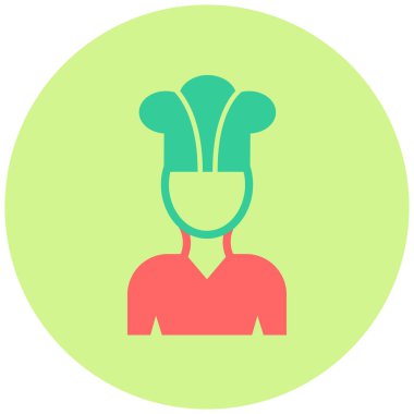 Şef. Web simgesi basit illüstrasyon