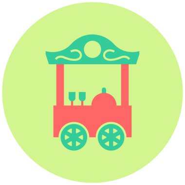 Yemek tezgahı. Web simgesi basit illüstrasyon