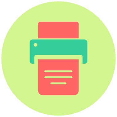 Yazıcı. Web simgesi basit illüstrasyon