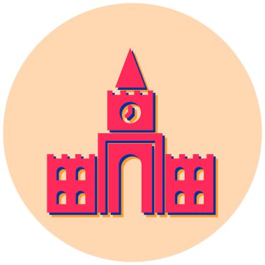 Şato. Web simgesi basit illüstrasyon