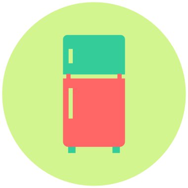 Buzdolabı. Web simgesi basit tasarım