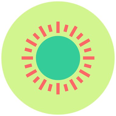 Güneş. Web simgesi basit illüstrasyon